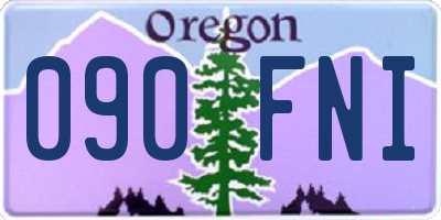 OR license plate 090FNI