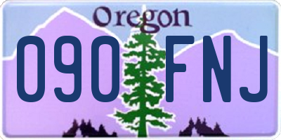 OR license plate 090FNJ