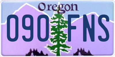 OR license plate 090FNS