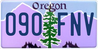OR license plate 090FNV