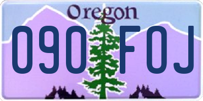 OR license plate 090FOJ