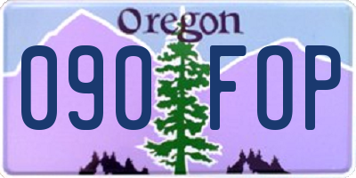 OR license plate 090FOP