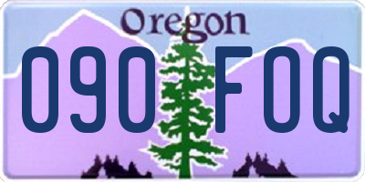 OR license plate 090FOQ