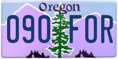 OR license plate 090FOR