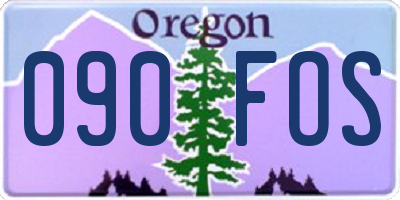 OR license plate 090FOS