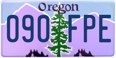 OR license plate 090FPE