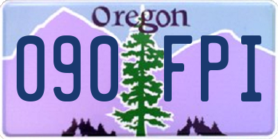 OR license plate 090FPI
