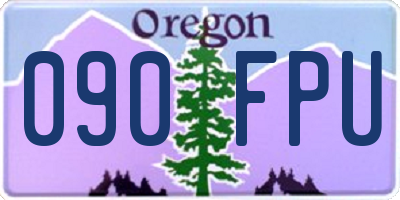 OR license plate 090FPU