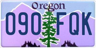 OR license plate 090FQK