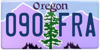 OR license plate 090FRA