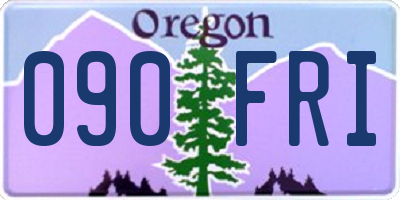 OR license plate 090FRI