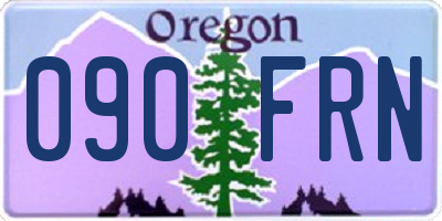 OR license plate 090FRN