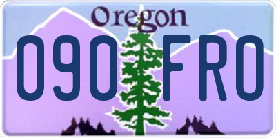 OR license plate 090FRO