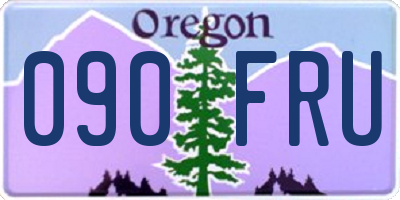 OR license plate 090FRU
