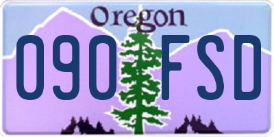 OR license plate 090FSD