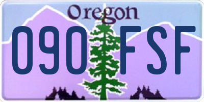 OR license plate 090FSF