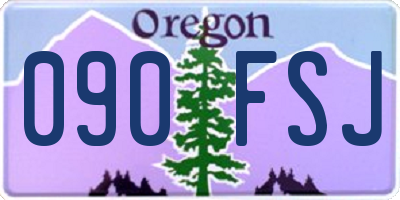 OR license plate 090FSJ