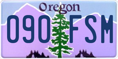 OR license plate 090FSM