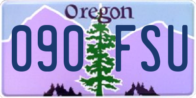 OR license plate 090FSU