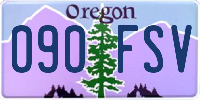 OR license plate 090FSV