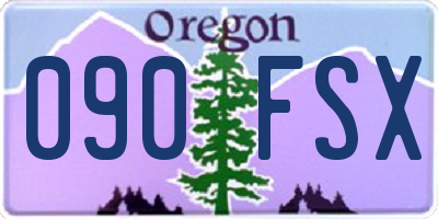 OR license plate 090FSX