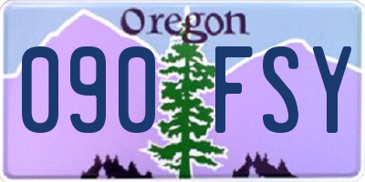 OR license plate 090FSY