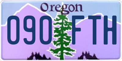 OR license plate 090FTH