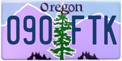 OR license plate 090FTK
