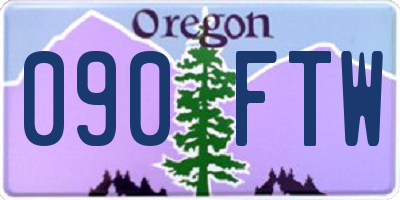 OR license plate 090FTW