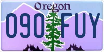 OR license plate 090FUY