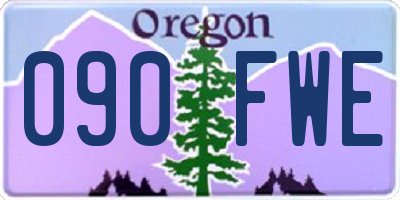 OR license plate 090FWE