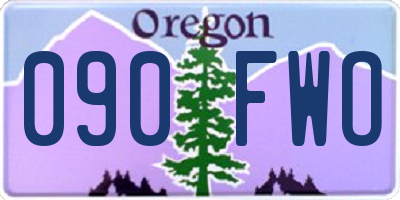 OR license plate 090FWO