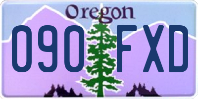 OR license plate 090FXD