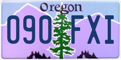 OR license plate 090FXI