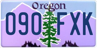 OR license plate 090FXK