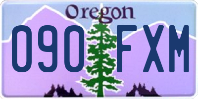 OR license plate 090FXM