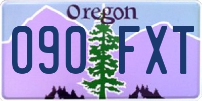 OR license plate 090FXT