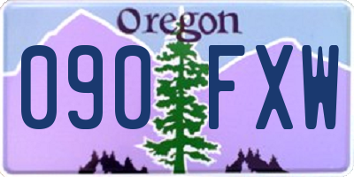 OR license plate 090FXW
