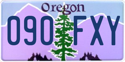 OR license plate 090FXY