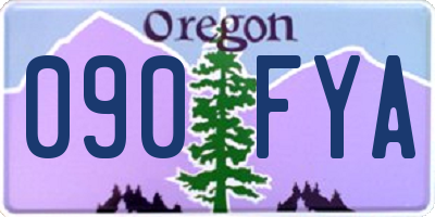 OR license plate 090FYA