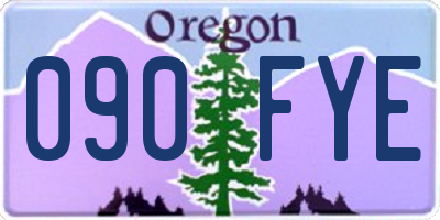 OR license plate 090FYE