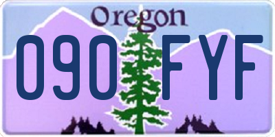 OR license plate 090FYF
