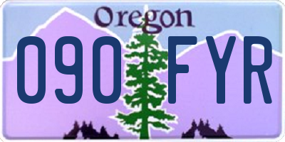 OR license plate 090FYR