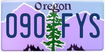 OR license plate 090FYS