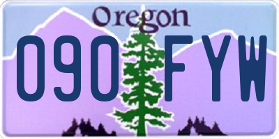 OR license plate 090FYW