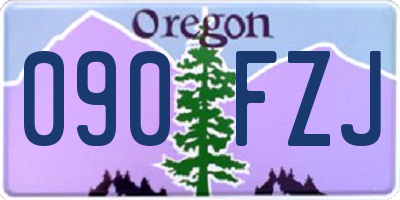 OR license plate 090FZJ