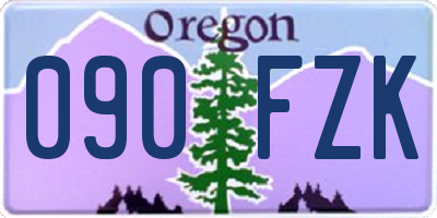 OR license plate 090FZK