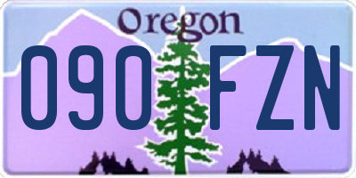 OR license plate 090FZN