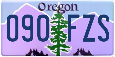 OR license plate 090FZS