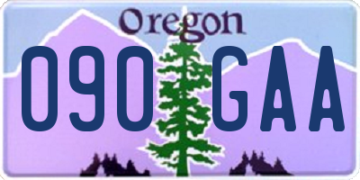 OR license plate 090GAA